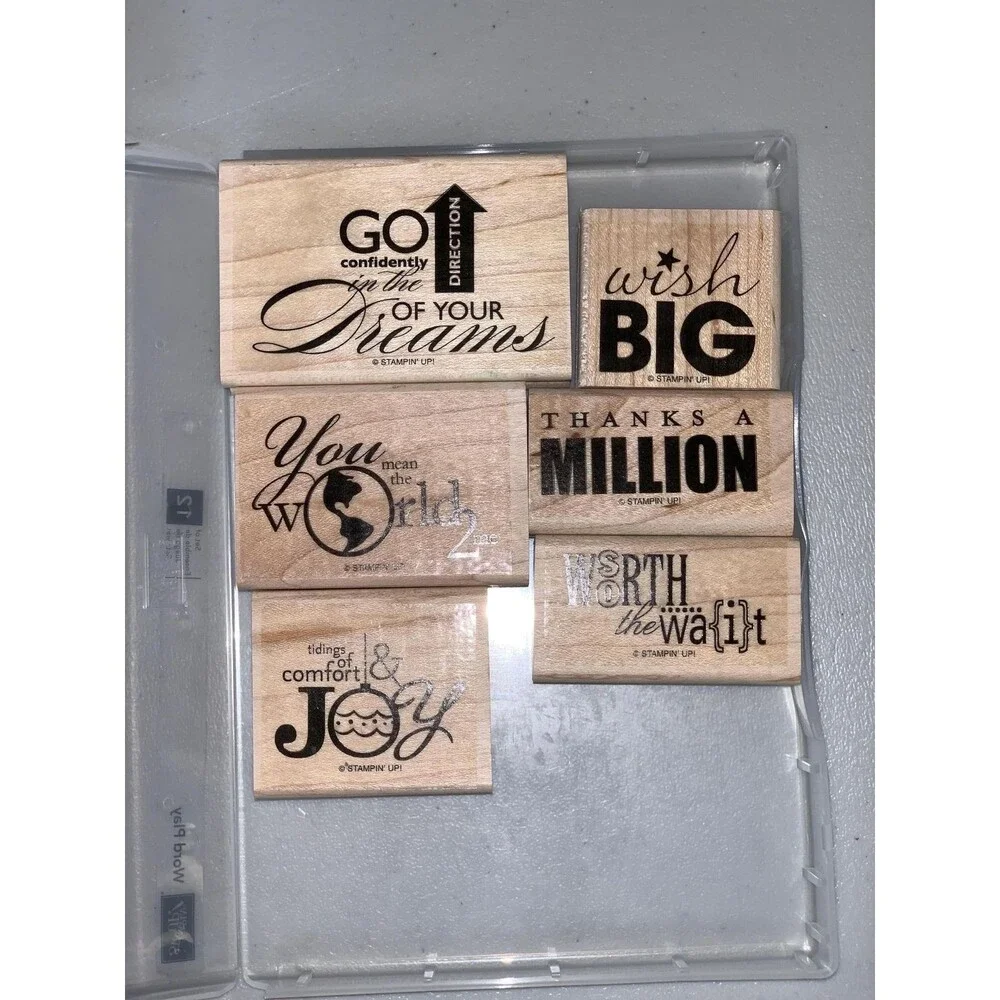 Stampin Up! All Year Cheer Cling Stamp Set Scrapbook Invitation Note Card Design